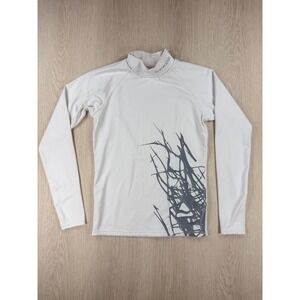 Rash Guard Subgear Mens S White Long Sleeve Mock Neck Surf Swim Shirt